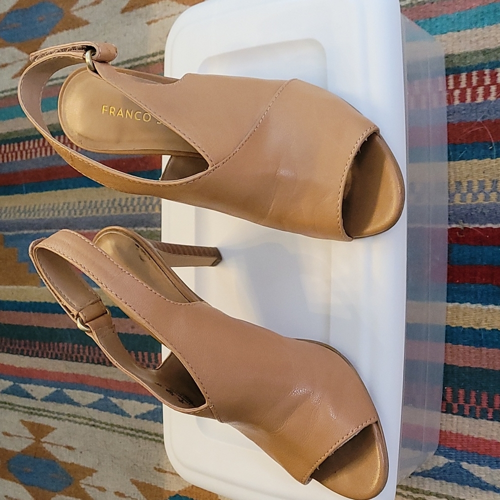 Franco Sarto Leather Slingbacks